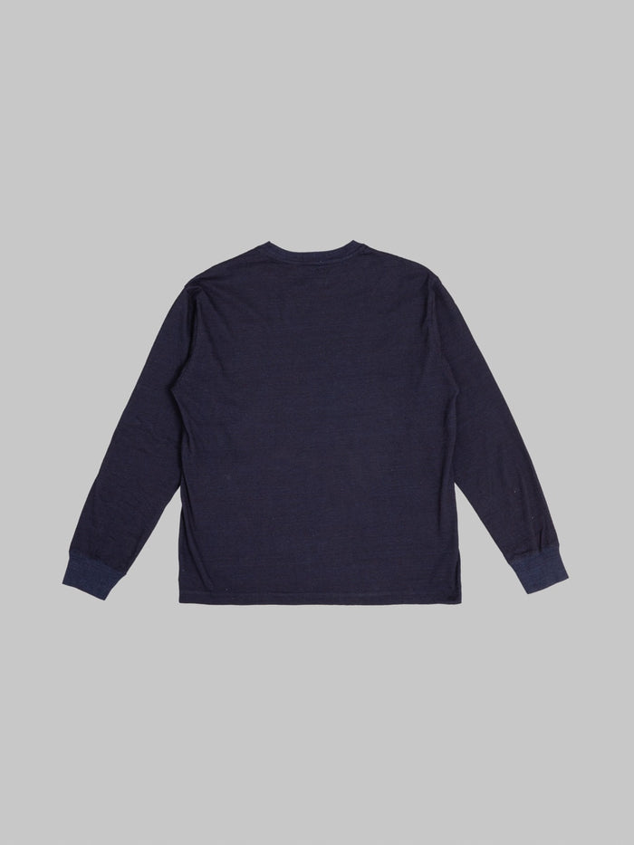 Momotaro MMTS6011 6.1oz Indigo Long Sleeve T-Shirt back