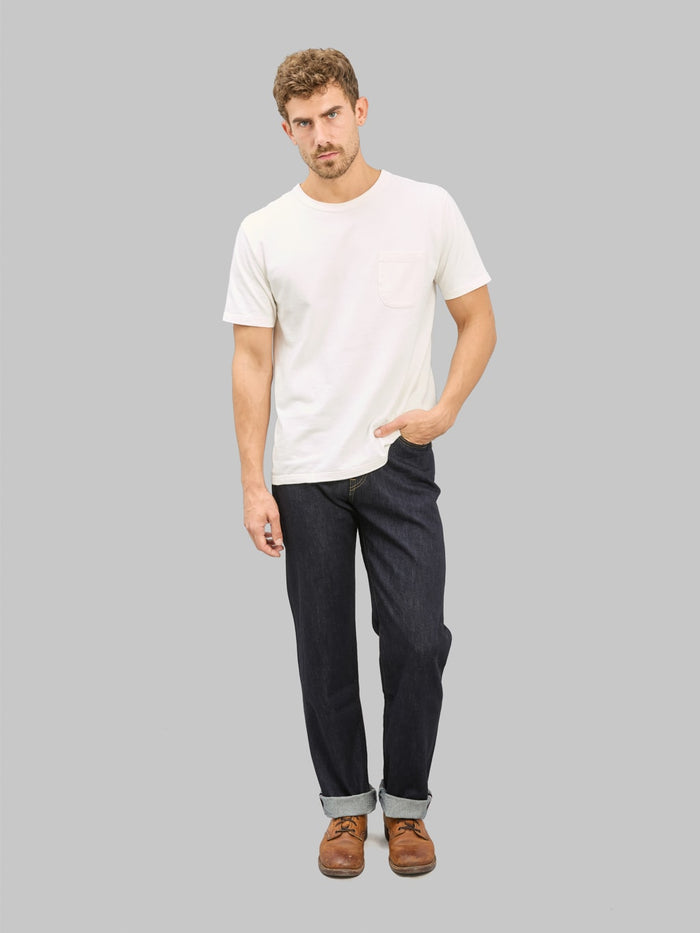 Momotaro MXJE14055S 11oz Lightweight Straight Jeans styled