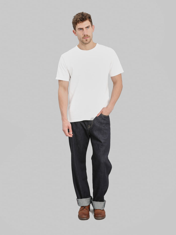 Momotaro Jeans MXJE1506 11oz #400 Lightweight Wide Jeans styled
