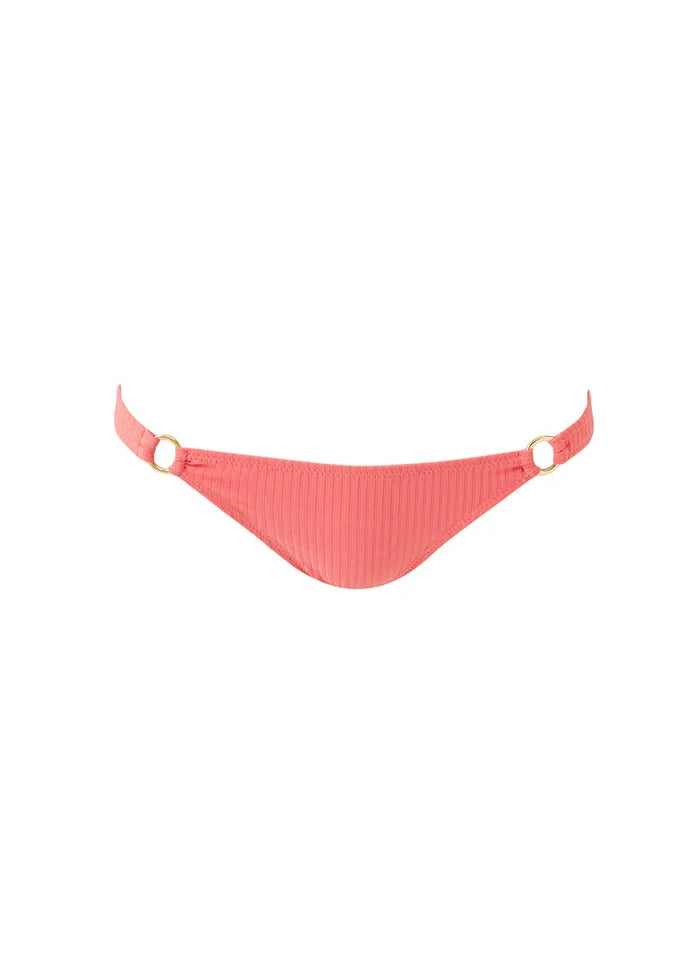 Swimwear Melissa Odabash Montenegro Bikini Bottom Apricot Ribbed Apoella