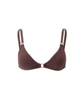 Melissa Odabash Montenegro Over The Shoulder Ring Bikini Top Brown Ribbed Apoella
