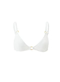 Tops Melissa Odabash Montenegro Over The Shoulder Ring Bikini Top Cream Ribbed Apoella
