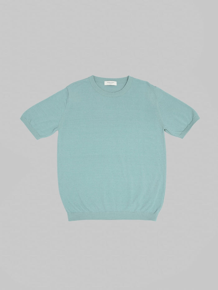 Mooncastle 12G Ice Cotton Crewneck TShirt Mist Green front