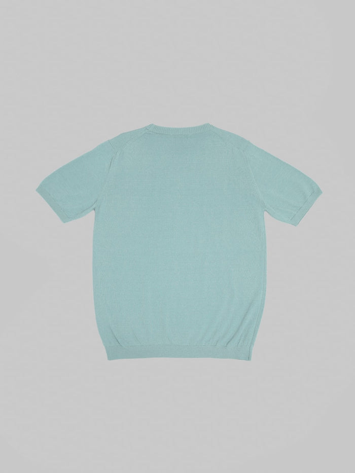 Mooncastle 12G Ice Cotton Crewneck TShirt Mist Green back