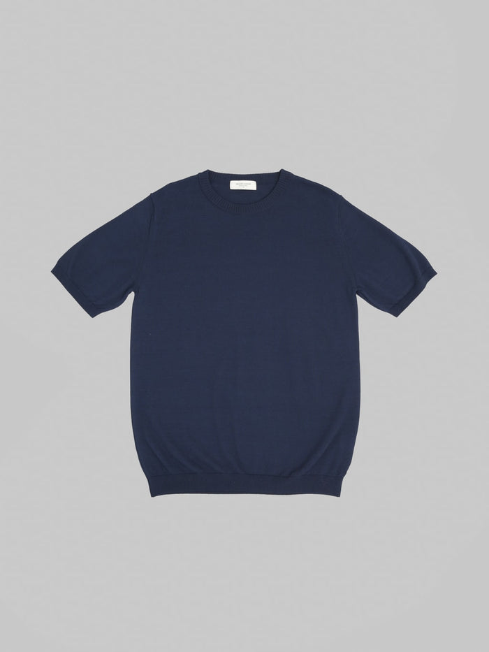 Mooncastle 12G Ice Cotton Crewneck T-Shirt Navy front