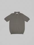 Mooncastle 12G Ice Cotton Polo Charcoal front