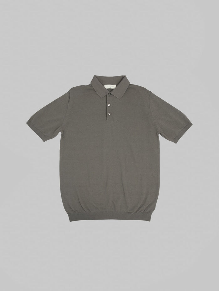 Mooncastle 12G Ice Cotton Polo Charcoal front