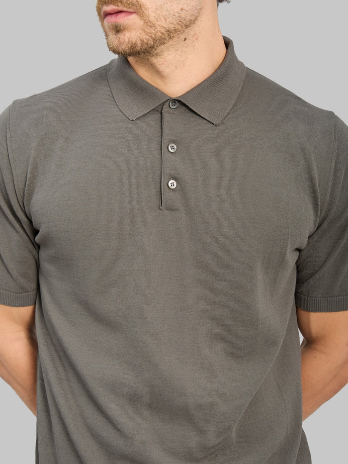 Mooncastle 12G Ice Cotton Polo Charcoal chest