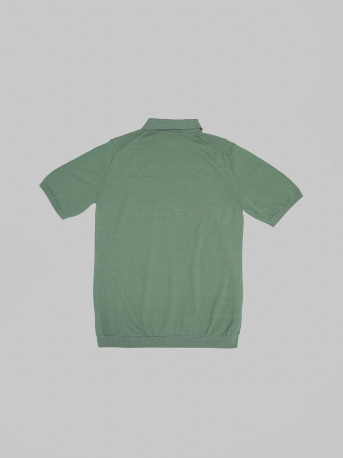 Mooncastle 12G Ice Cotton Polo Olive back