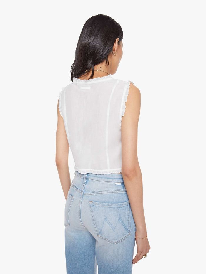 Mother - The Sweetheart Blouse in Bright White - Kalifornia Jean Bar