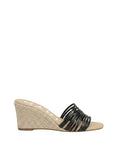 Wedges Manebi Multi Bands Mule Wedge Espadrilles Black Apoella