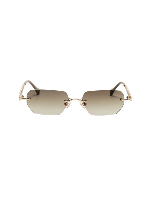 Sunglasses Zeus n Dione Mykonos Gold/Khaki O/S Apoella