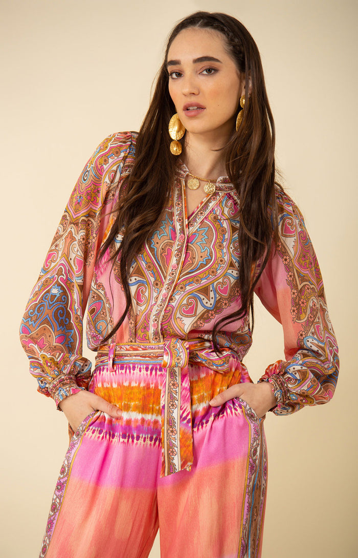 Natalia Silk Top, color_pink