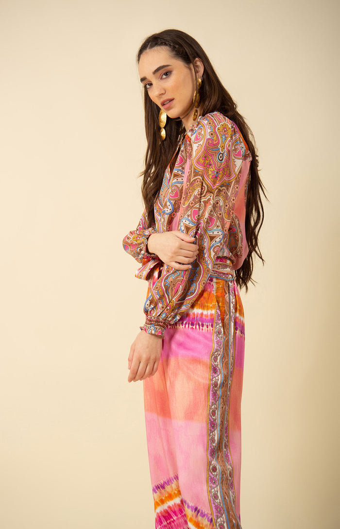 Natalia Silk Top, color_pink