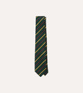 Navy, Red and White Multi Stripe Mogador Silk Tipped Tie