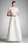 NAYA IVORY EMBROIDERED OPEN BACK TOP