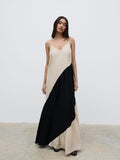 Candy Is 5'6" & Wears Size UK 8|Neah Stripe Maxi Dress - Beige and Black