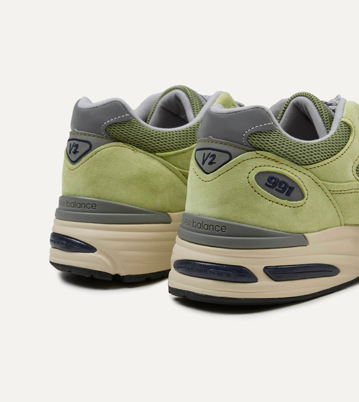 New Balance 'Summer Brights’ Green Banana Made in UK 991v2 Trainers