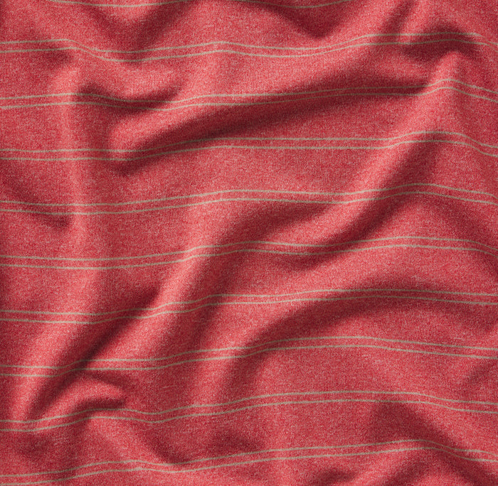 Newcastle Stripe Featherlight Polo- Rhubarb