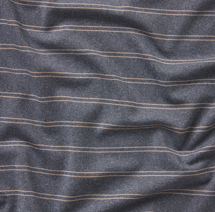 Newcastle Stripe Featherlight Polo- Washed Lunar
