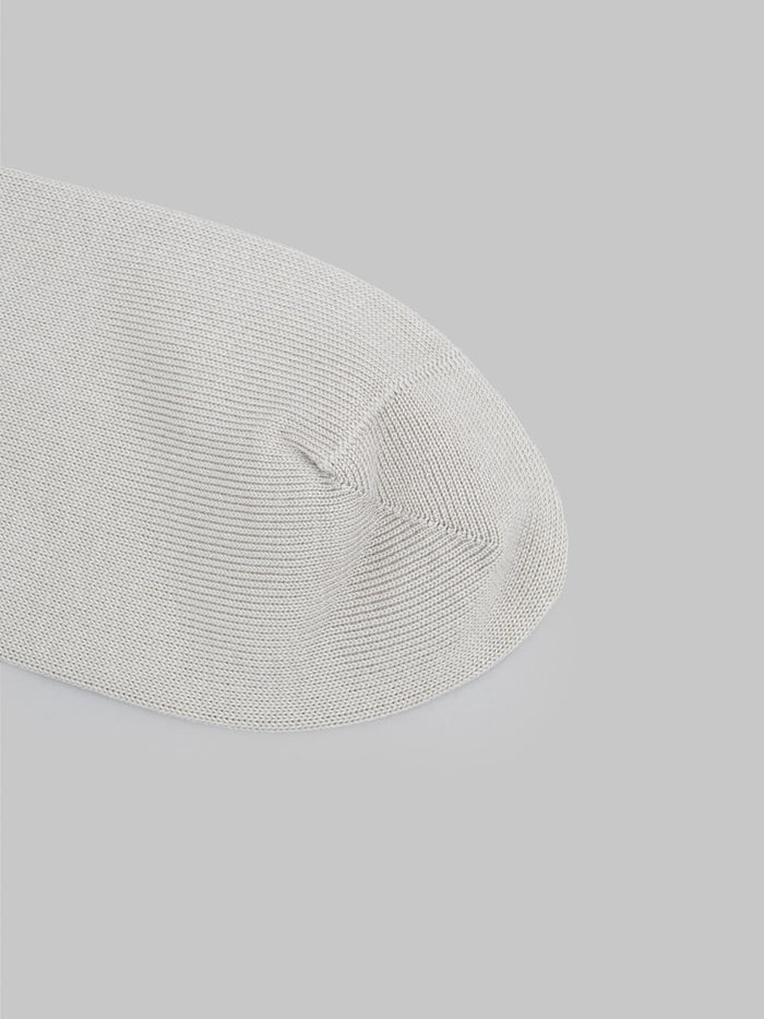 nishiguchi kutsushita egyptian cotton plain socks light gray toe