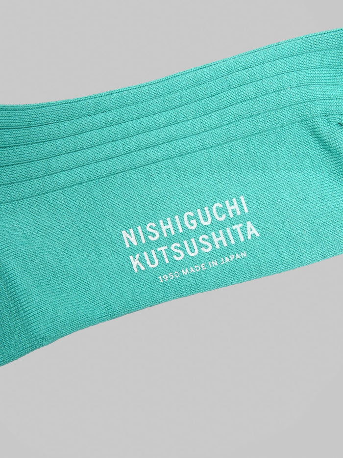 Nishiguchi  Kutsushita Silk Cotton Ribbed Socks Cast Iron Railings logo