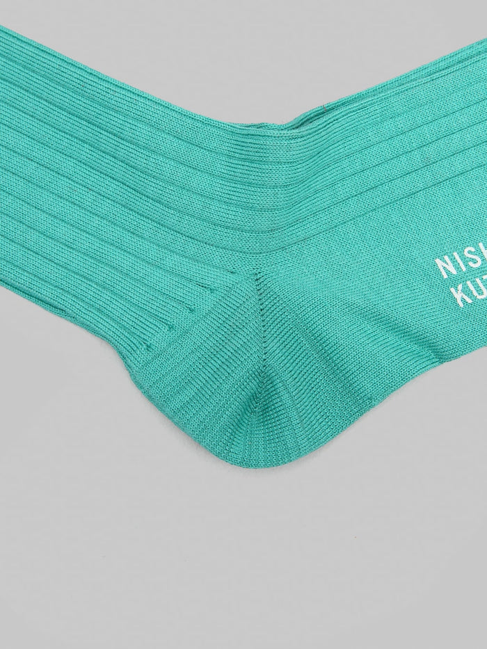 Nishiguchi  Kutsushita Silk Cotton Ribbed Socks Cast Iron Railings heel
