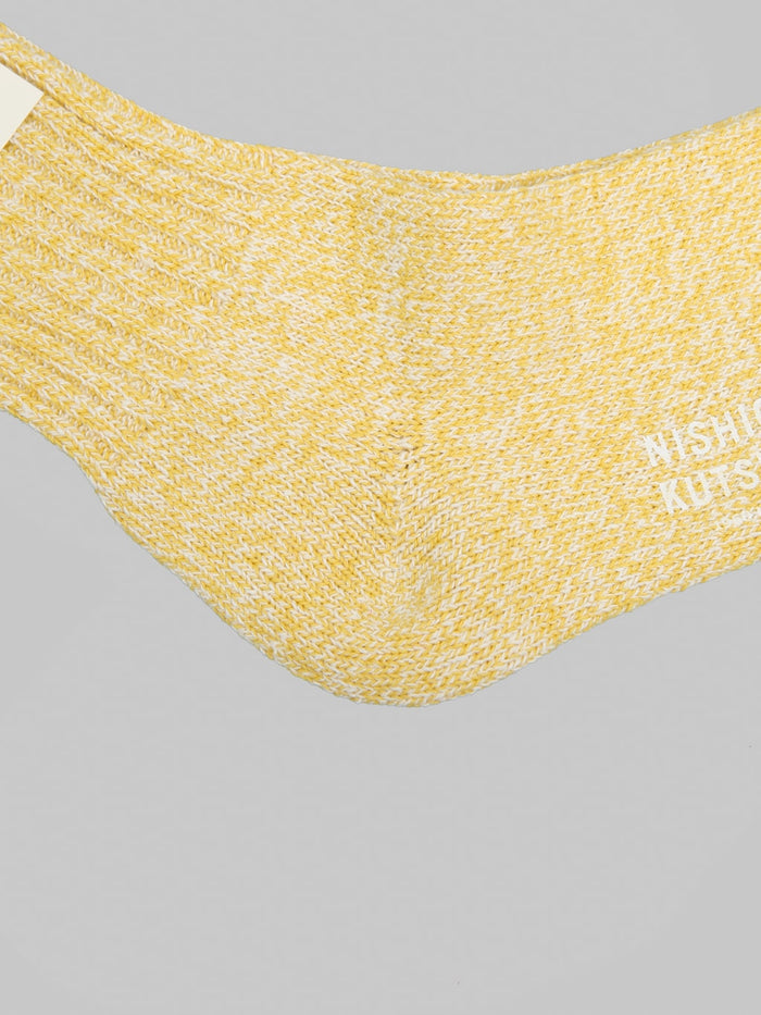 Nishiguchi  Kutsushita Silk Cotton Socks Colorful Flags heel