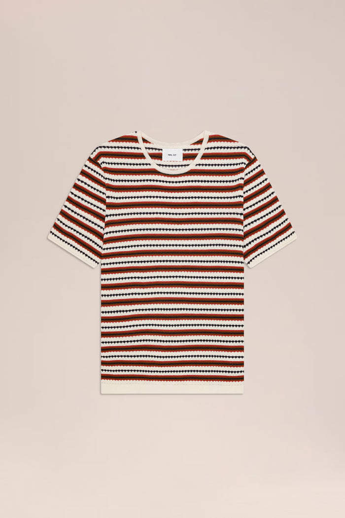 NN. 07 - Bari T-Shirt in Ivory Multi