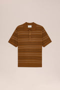 NN. 07 - Cinnamon Alfie Pointelle Stitch Polo