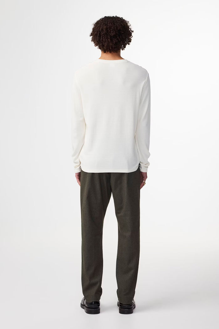 NN. 07 - Clive Waffle Knit Tee in Egg White