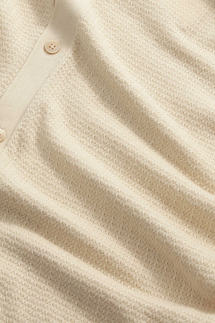 NN. 07 - Ivory Nalo Textured Stitch Polo