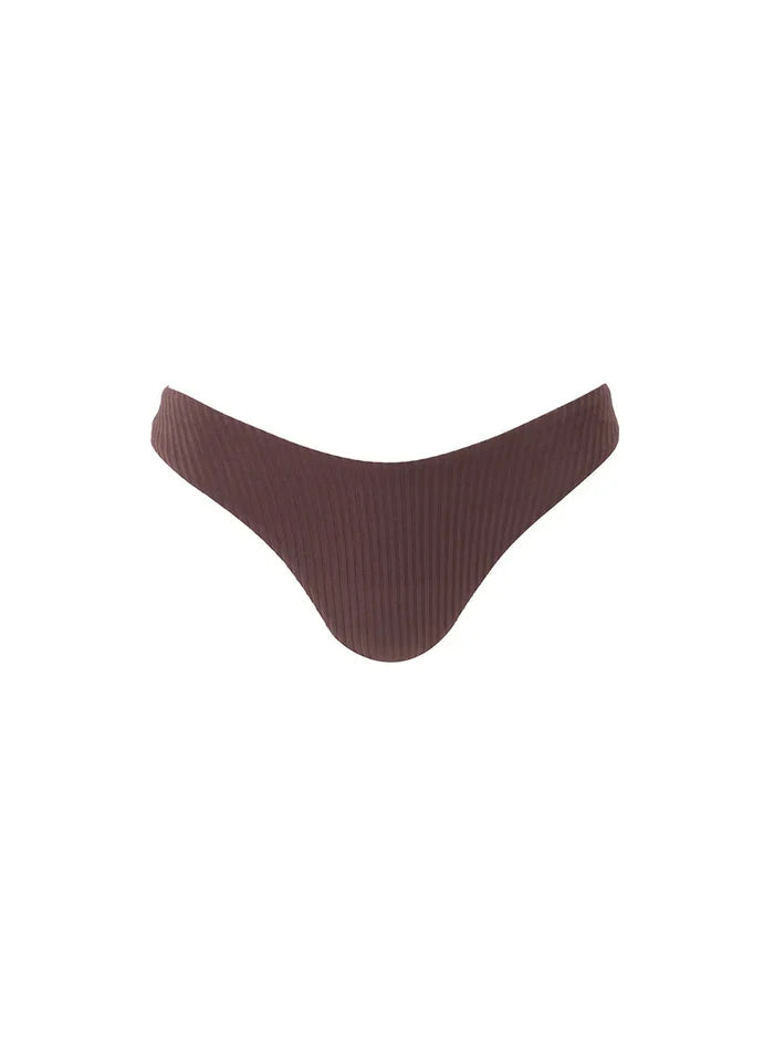 Swimwear Melissa Odabash Noto Bikini Bottom Brown Ribbed Apoella