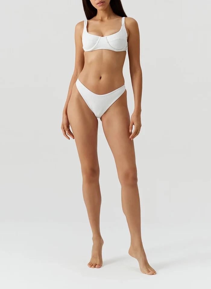 Swimwear Melissa Odabash Noto Bikini Bottom Cream Ribbed Apoella
