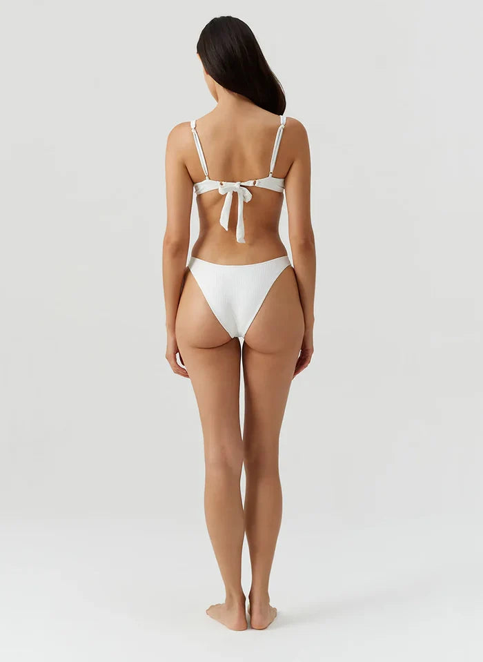 Swimwear Melissa Odabash Noto Bikini Bottom Cream Ribbed Apoella