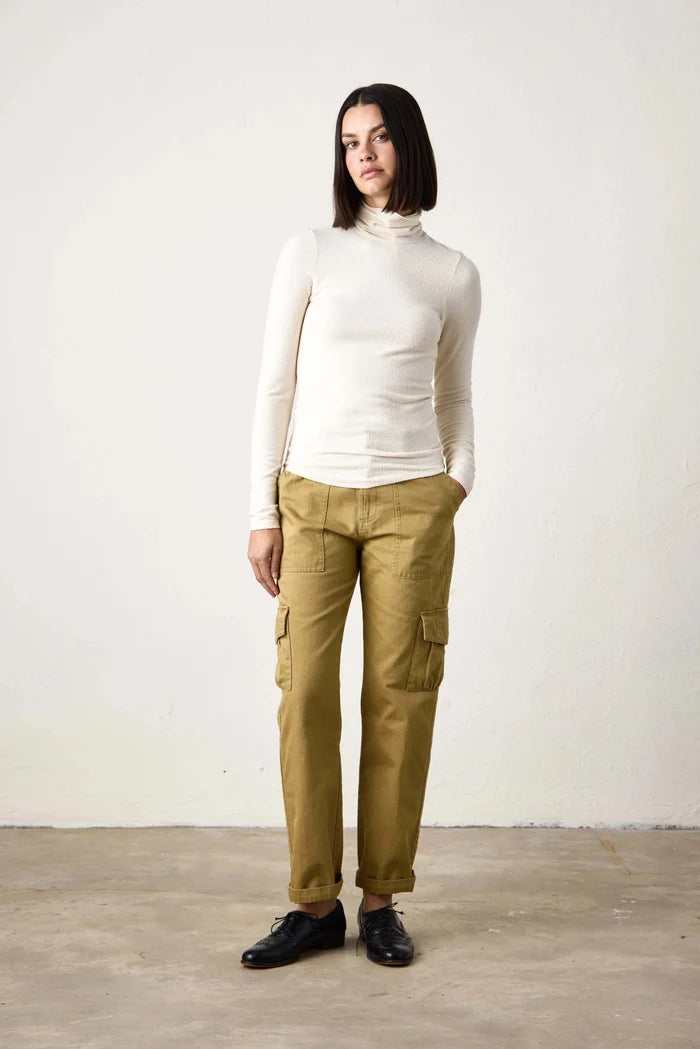 NSF - Lani Plush Fitted Turtleneck in Ivory - Kalifornia Jean Bar