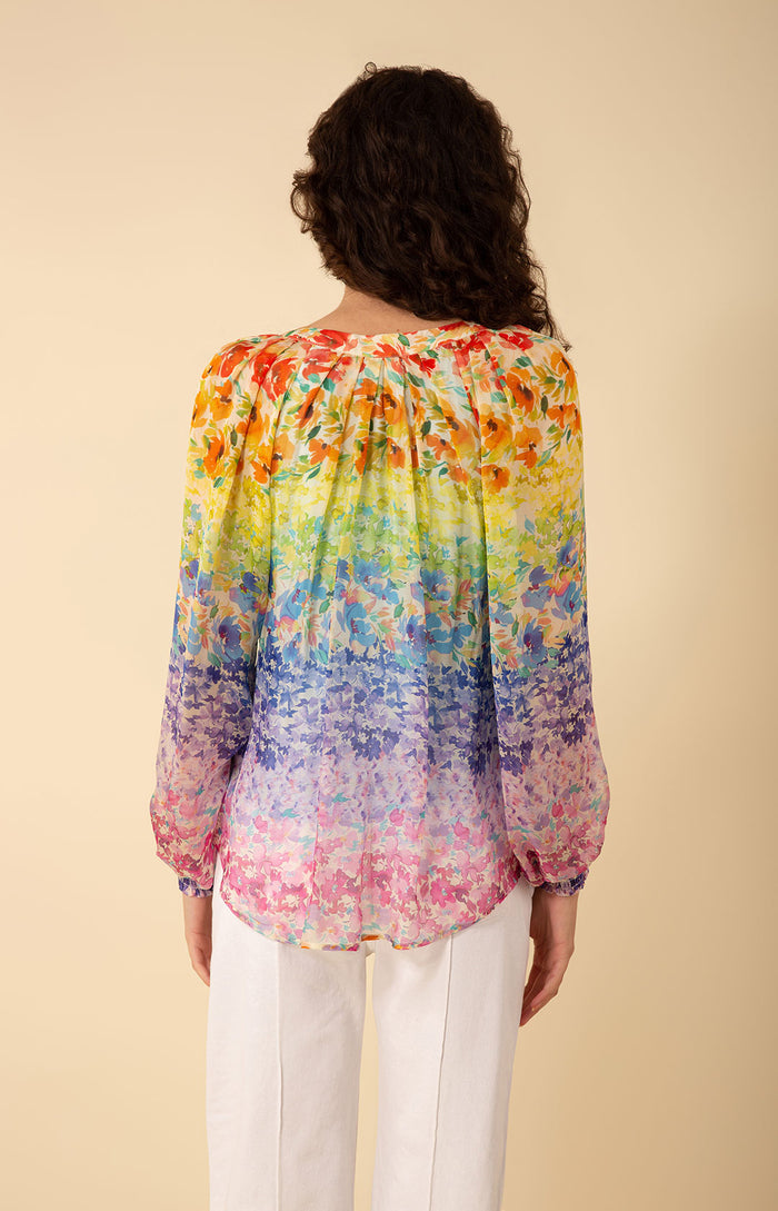 Octavia Chiffon Top, color_blue