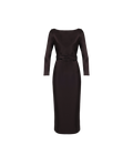OMNIA LONG SLEEVE DRESS ESPRESSO