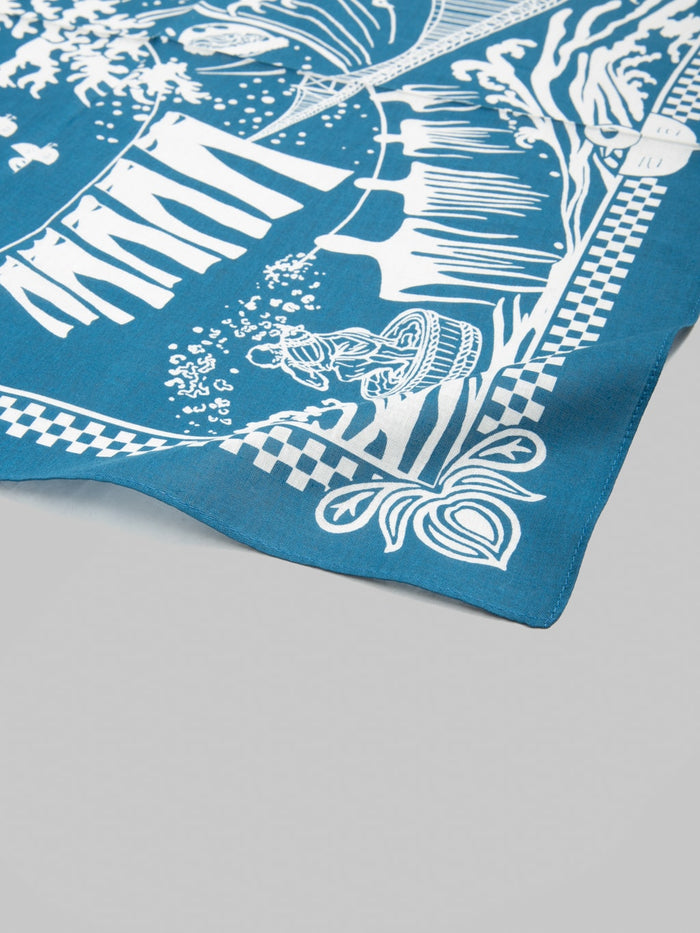 Omoto Denim 9302 Kojima Selvedge Bandana Blue cotton