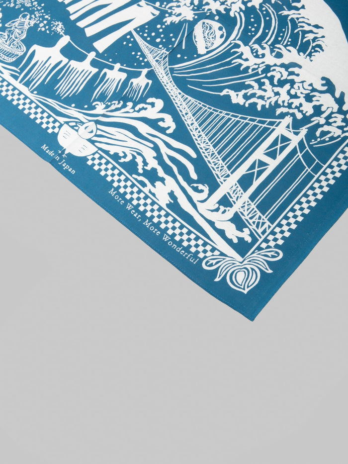 Omoto Denim 9302 Kojima Selvedge Bandana Blue made in japan