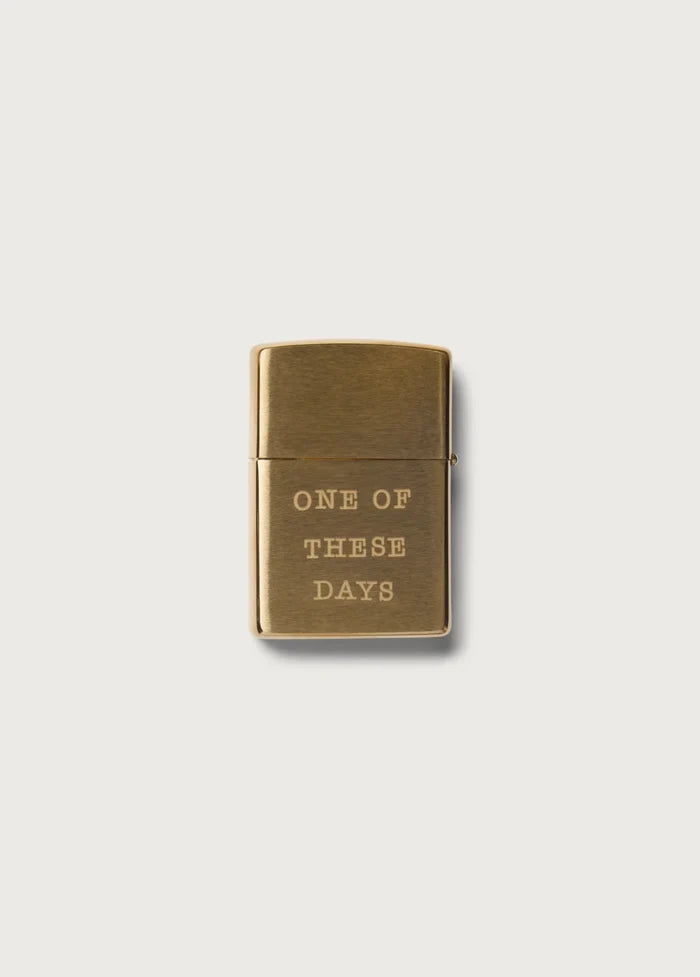One of These Days - Gold Running Horse Zippo Lighter - Kalifornia Jean Bar