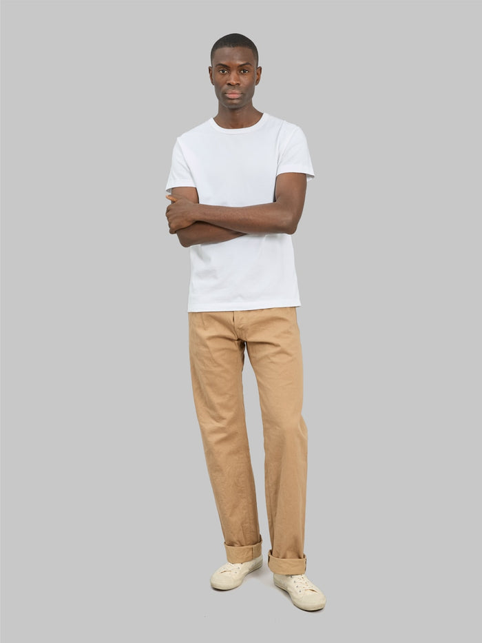 oni denim 022 khaki beige selvedge chino relax straight styled