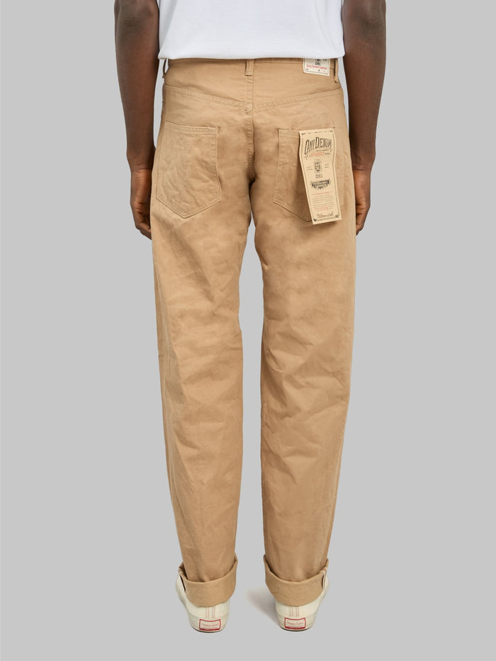 oni denim 022 khaki beige selvedge chino relax straight back fit