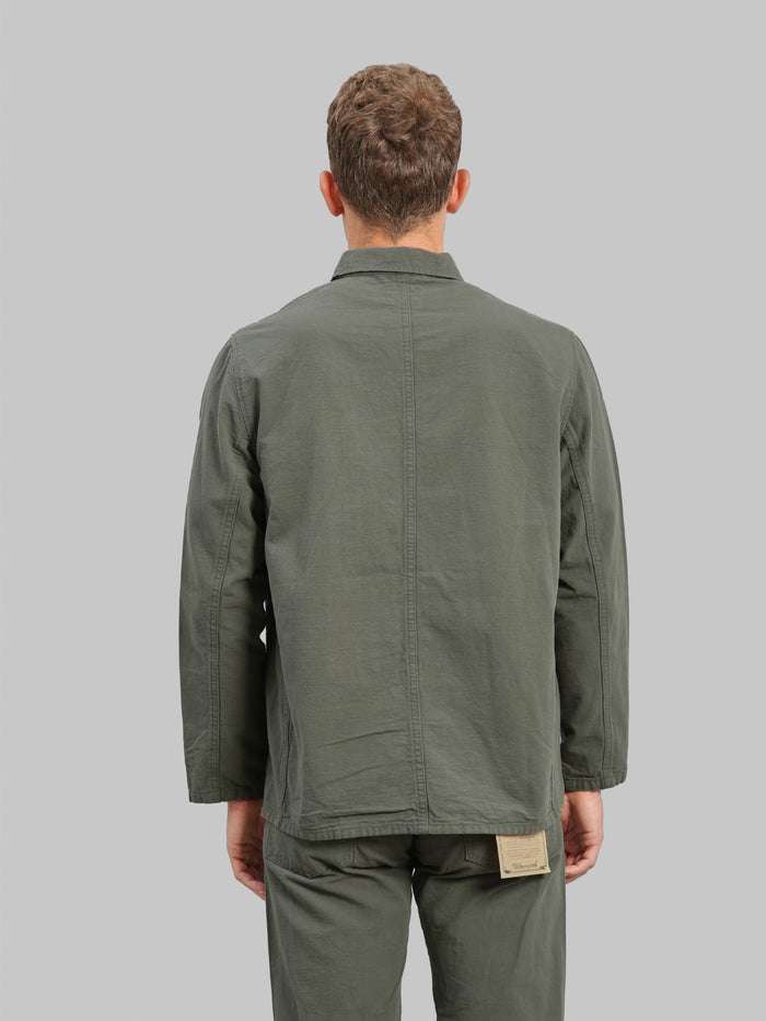 ONI Denim 03500 8GG Beta Chambray Green Gray 8oz Coverall back fit