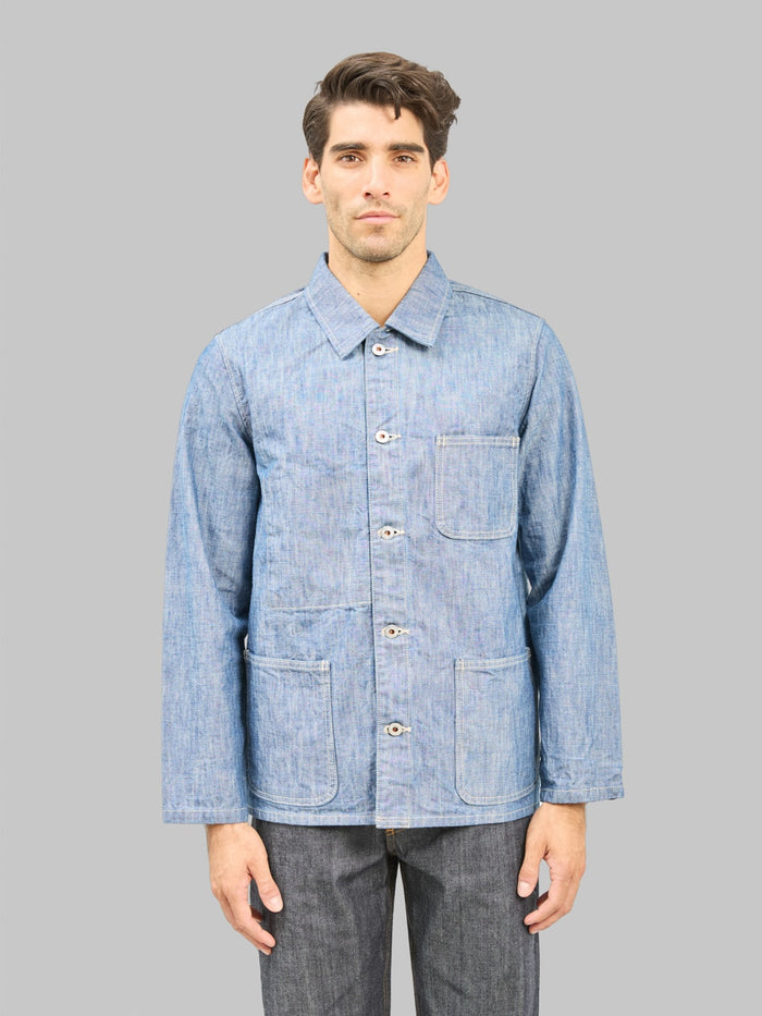 ONI Denim 03501 SHVCH 13oz Super Heavy Chambray  Coverall front fit