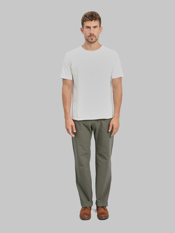 ONI Denim 200-8GG "Beta Chambray Green Gray" 8oz Wide Straight Jeans - Redcast Heritage Co.