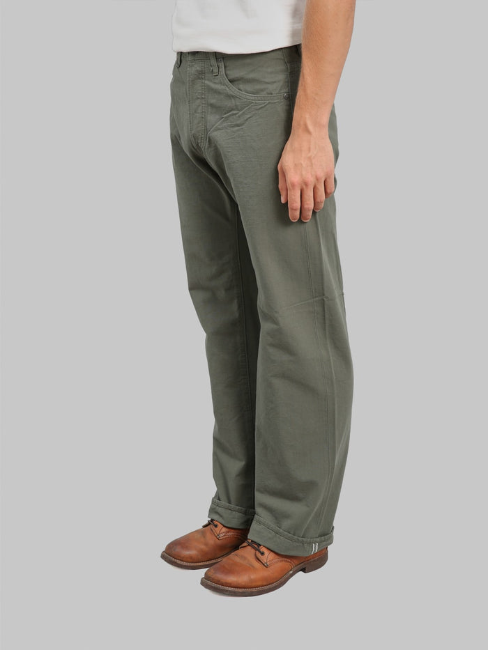 ONI Denim 200-8GG "Beta Chambray Green Gray" 8oz Wide Straight Jeans - Redcast Heritage Co.