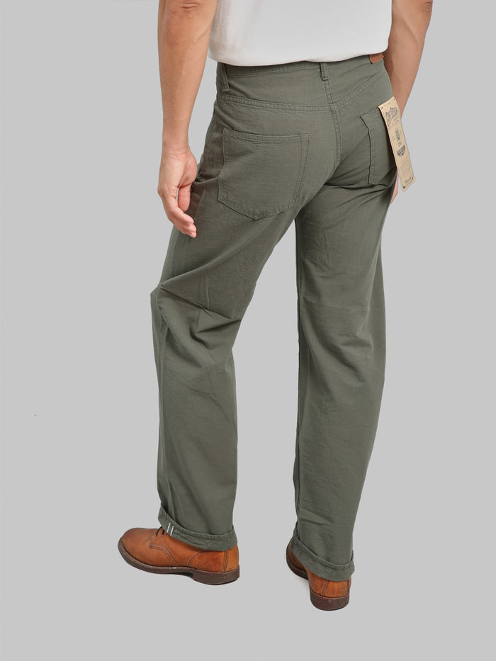 ONI Denim 200-8GG "Beta Chambray Green Gray" 8oz Wide Straight Jeans - Redcast Heritage Co.