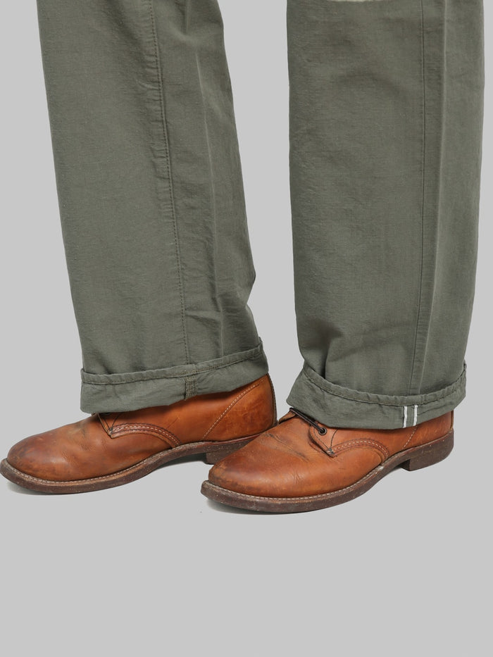 ONI Denim 200-8GG "Beta Chambray Green Gray" 8oz Wide Straight Jeans - Redcast Heritage Co.