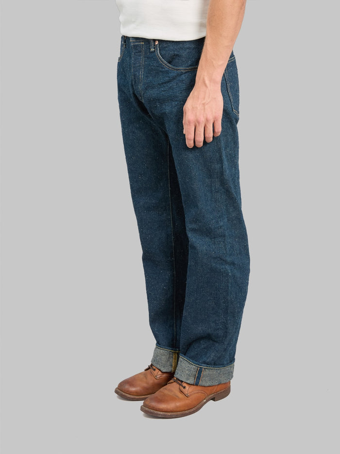 ONI Denim 200CCD GOLV 15oz Wide Straight Jeans side fit